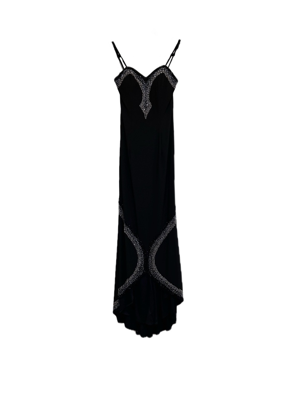 Stunning black beaded formal gown dress PROM